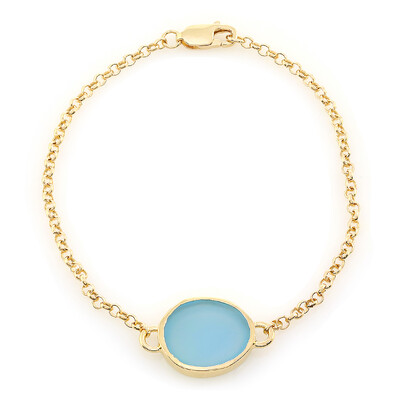 Bracelet en argent et Calcédoine bleue