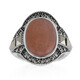 Anillo en plata con Piedra de luna melocotón (Annette classic)
