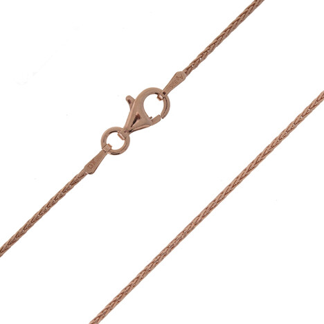 Silber-Zopfkette - 90 cm - 5,17 g - rosévergoldet