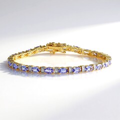 Bracelet en argent et Tanzanite
