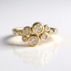 Anello in oro con Diamante Champagne I2 (de Melo Gold)