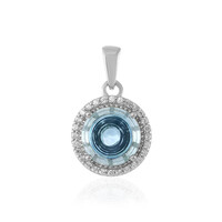Colgante en plata con Topacio azul cielo