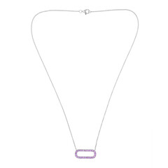 Collar en plata con Zafiro púrpura de Ceilán