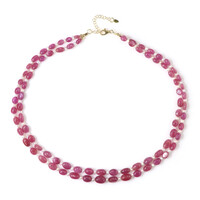 Madagascar Pink Sapphire Silver Necklace (Riya)