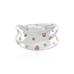 Anello in argento con Diamante Champagne I3 (de Melo)