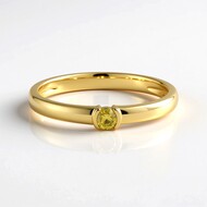 Bague en argent et Diamant jaune I3