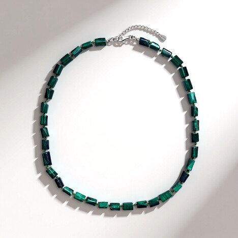 Collana in argento con Malachite