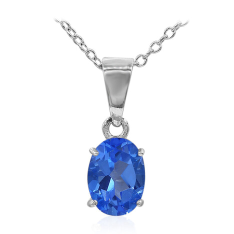 Collana in argento con Topazio Blu Indaco