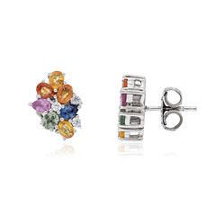 Orecchini in argento con Zaffiro Rosa (Dallas Prince Designs)