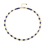 Edelstein-Silberhalskette (Riya)