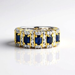 Anello in argento con Zaffiro Blu