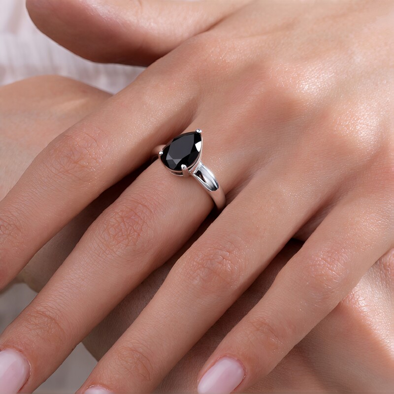 Mosambik-Granat-Silberring