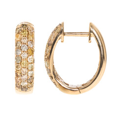Pendientes en oro con Diamante fancy SI2 (CIRARI)