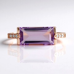 Anello in argento con Ametista Rose de France
