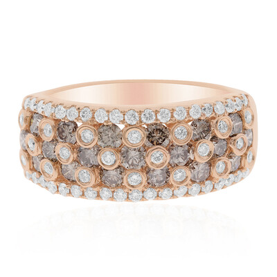 Anello in oro con Diamante Cioccolato SI2
