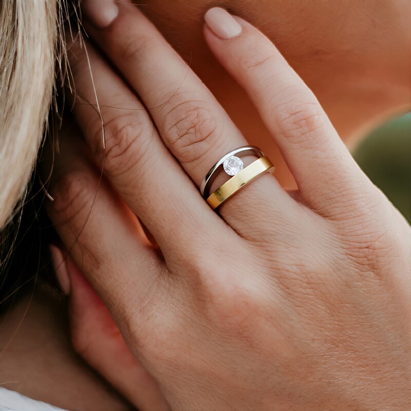 Bague en argent et Topaze blanche (Adela Silber)