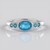 Anello in argento con Apatite Blu Neon