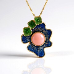Collana in argento con Opale Rosa (Adela Silber)
