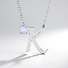 Collana in argento con Pietra di Luna Arcobaleno
