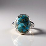 Anello in argento con Turchese Ramato Blu (Faszination Türkis)
