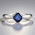 Anello in argento con Cianite del Nepal