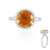 Zilveren ring met een Oranje kwarts