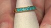 Anillo en plata con Apatita azul neón