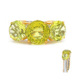 Ouro Verde-Quarz-Silberring (Gems en Vogue)