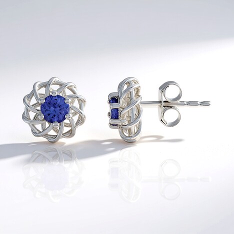 Orecchini in argento con Tanzanite (Ornaments by de Melo)