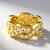 Anello placcato in oro con Topazio Bianco