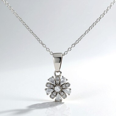 White Topaz Silver Necklace