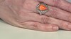 Anillo en plata con Ostra espinosa naranja (Desert Chic)