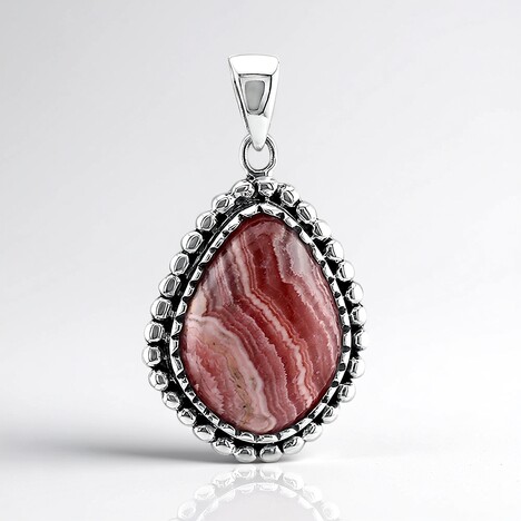 Ciondolo in argento con Rodocrosite (Art of Nature)