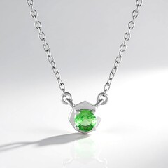 Collana in argento con Tsavorite della Tanzania (de Melo)