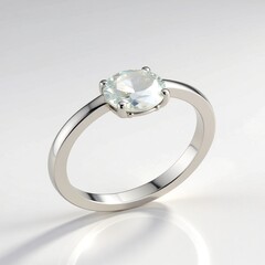Anello in argento con Topazio Bianco