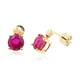 Boucles d'oreilles en or et Rubis de Madagascar (de Melo)