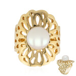 Bague en argent et Perle blanche de culture d'eau douce (TPC)