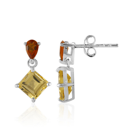 Citrin-Silberohrringe