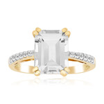 Zilveren ring met een witte topaas