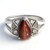 Anello in argento con Occhio di Tigre Rosso