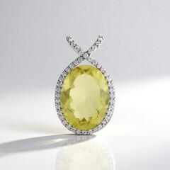 Ciondolo in argento con Quarzo Limone