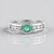 Anello in argento con Smeraldo Russo
