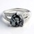Anello in argento con Ossidiana Fiocco di Neve