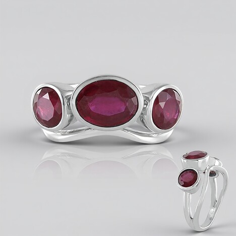 Anello in argento con Rubino del Madagascar (de Melo)