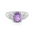 Bague en argent et Améthyste Rose de France