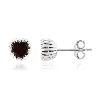 Garnet Silver Earrings