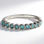 Anello placcato in platino con Diamante Fancy