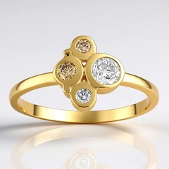 Anello in oro con Diamante SI1 (G) (Annette)
