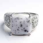 Anello in argento con Agata Dendritica