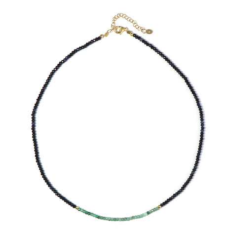 Edelstein-Silberhalskette